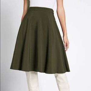 Khaki reversible skirt